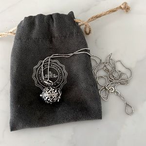 Silver Essential Oil Diffuser Necklace from Saje